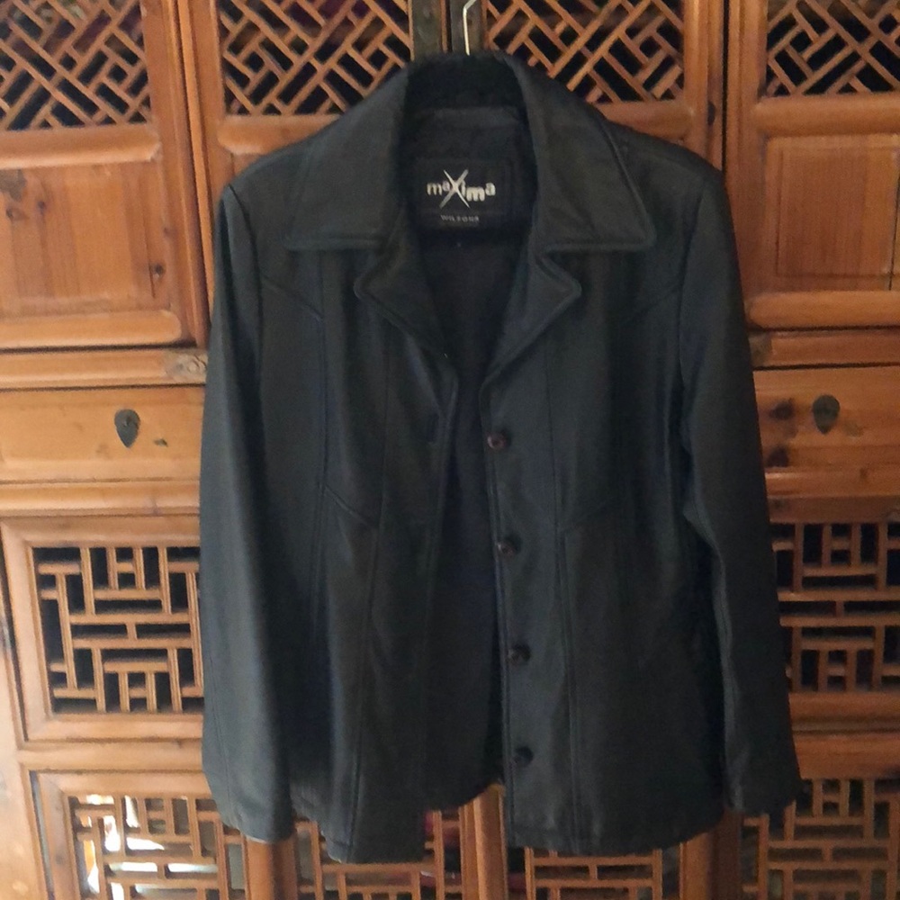 Wilson’s black leather jacket